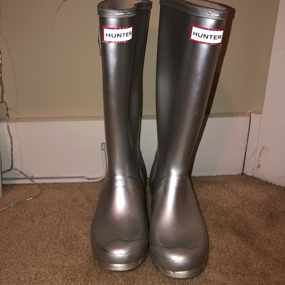 Hunter origins big kid metallic rain boots